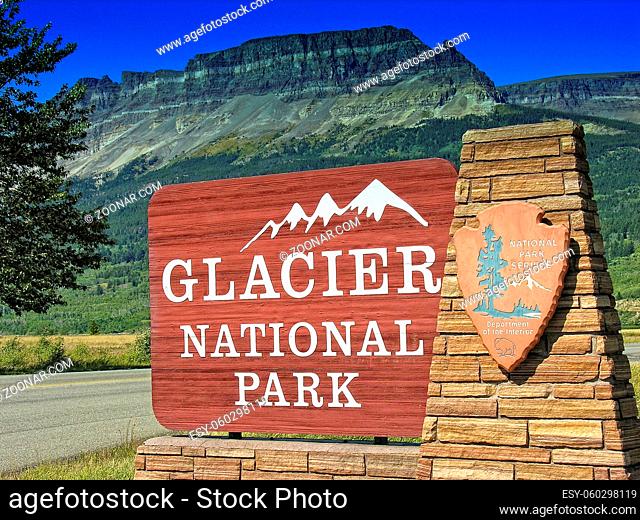 Signs of Glacier National Park, United States