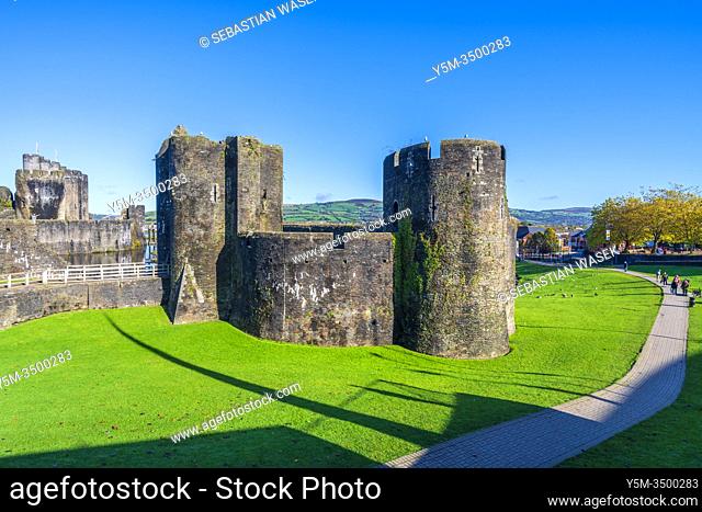 Caerphilly Castle, Wales, United Kingdom, Europe
