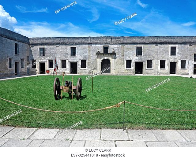 Inside the Castillo de San Marcos Fort in St Augustine, Florida