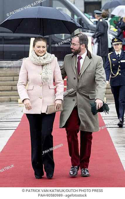 Crown Princess Victoria and Prince Daniel of Sweden attends the 80th birthday lunch of King Harald and Queen Sonja of Norway at the Royal yacht Norge in Oslo