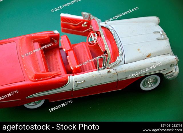 Retro car model in the detail