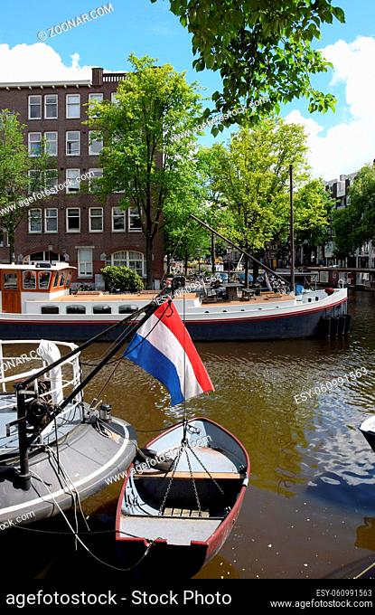 Gracht , Amsterdam, holland, niederlande, fluss, grachten, schiff, boot, gewässer, stadt, kanal, hausboot