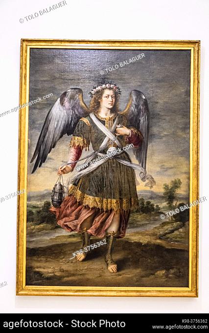 archangel Sealtiel, 17th century, oil on canvas, Bartolome Roman, Mallorca, Balearic Islands, Spain