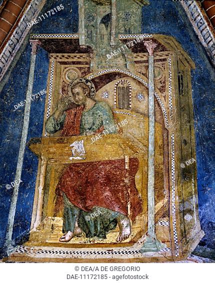 John the Evangelist, fresco, Basilica of Sant'Eustorgio, Milan. Italy, 15th century