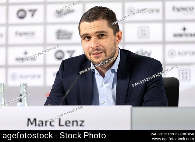 dpatop - 11 December 2023, Hesse, Frankfurt/Main: Soccer: Members' meeting of the German Football League (DFL), press conference after the end of the meeting