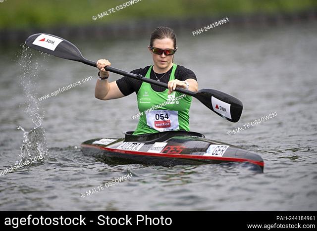 Anja ADLER (SV Halle), Action Final KL Para-Canoe Women KL, The Finals 2021 in the disciplines Canoe, SUP, Canoe Polo from 03.06.-06.06