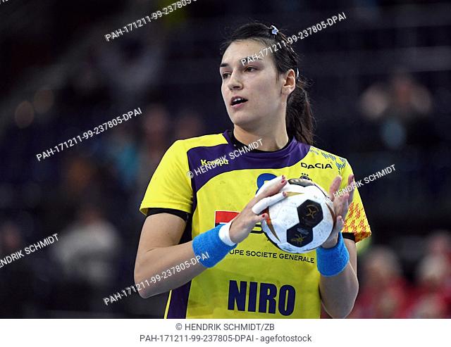 Romania's Cristina-Georgiana Neagu in the game court during the 2017 World Women's Handball Championship eighth-finals match between Romania and the Czech...