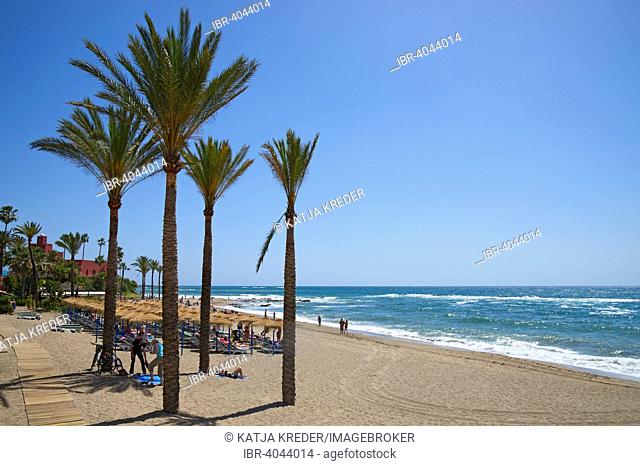 Beach, Benalmadena Costa, Costa del Sol, Andalusia, Spain