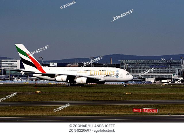 A 380-861 Emirates in Frankfurt