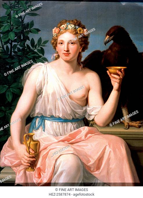 'Hebe', 1784. Hebe is the goddess of youth in Greek Mythology. Her Roman equivalent is Juventas. Found in the collection of the State Museum Arkhangelskoye...