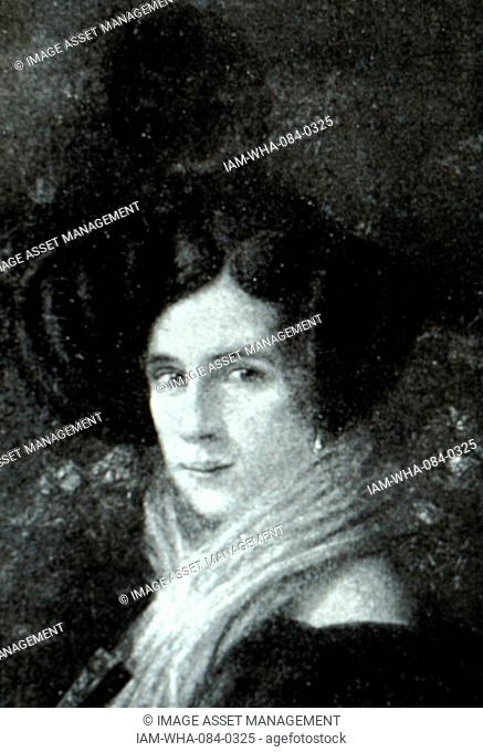 Portrait of Margherita Barezzi (1814-1840) wife of Ritratto di Giuseppe Verdi (1813-1901) an Italian composer. Dated 19th Century