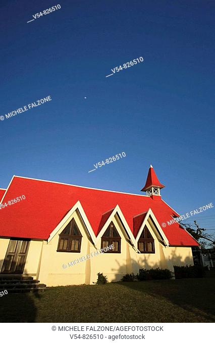 Notre Dame Auxiliatrice Church, Cape Malheureux, Mauritius, Indian Ocean
