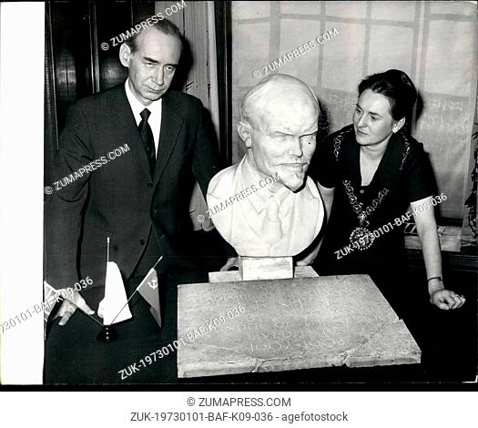 Jan. 01, 1973 - Russian Ambassador receives Lenin Plaque: The Russian Ambassador, Mr. Mikhail Smirnovsky, was today presented with a plaque which once marked...
