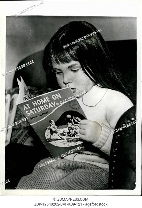 Feb. 02, 1964 - The Two year old genius.: Little two-year old Maybelle Thompson is causing quite a problem, for she can read books and news papers