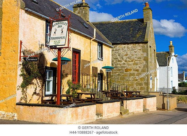 Findhorn, Great Britain, Scotland, Europe, village, houses, homes, restaurant