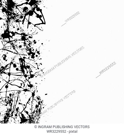 Abstract ink splat border with room to add your own copy