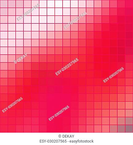 Abstract colored square mosaic tile pink background for any design, square format
