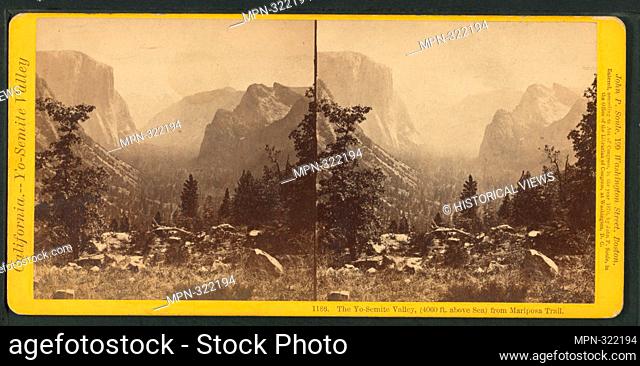 Yo-Semite Valley, (4, 060 feet above sea) from Mariposa Trail. Additional title: Views in the Yosemite Valley, no. 1186. Soule, John P
