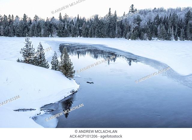 Smoke Creek in in winter in Algonquin Provincial Park, Ontario, Canada