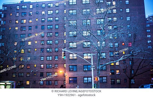 The massive NYCHA Elliot Houses complex of apartments in Chelsea in New York The city has announced that it will be building affordable housing on underused...