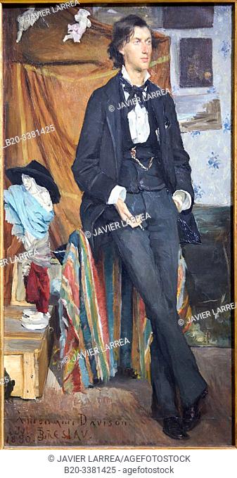 """Portrait of Henry Davison"", 1880, Marie-Louise Breslau, Musée d'Orsay, Paris, France, Europe
