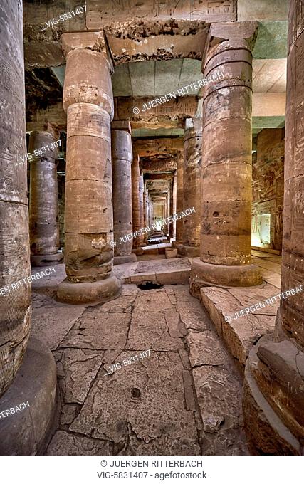 EGYPT, ABYDOS, 07.11.2016, Temple of Seti I , Abydos, Egypt, Africa - Abydos, Egypt, 07/11/2016
