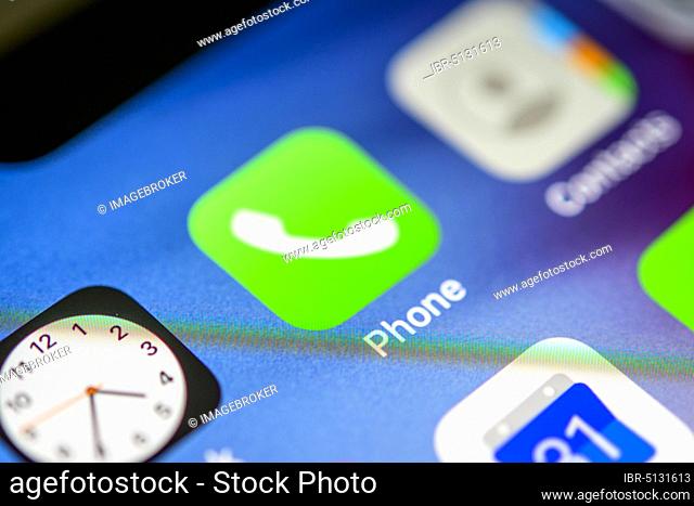 Apple phone app, icon, logo, display, screen, iPhone, app, mobile phone, smartphone, iOS, detail, full format