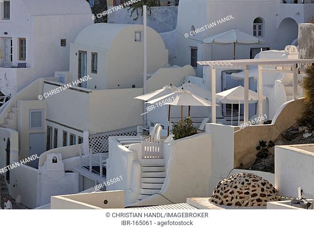The village of Oia with his typical cycladic architecture, Oia, Santorini, Greece