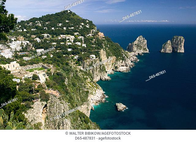 Faraglioni Rocks. Capri. Bay of Naples. Campania. Italy