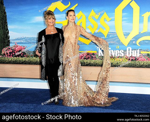 Kate Hudson and Goldie Hawn at the US premiere of Netflix's 'Glass Onion: A Knives Out Mystery' held at the Academy Museum of Motion Pictures in Los Angeles