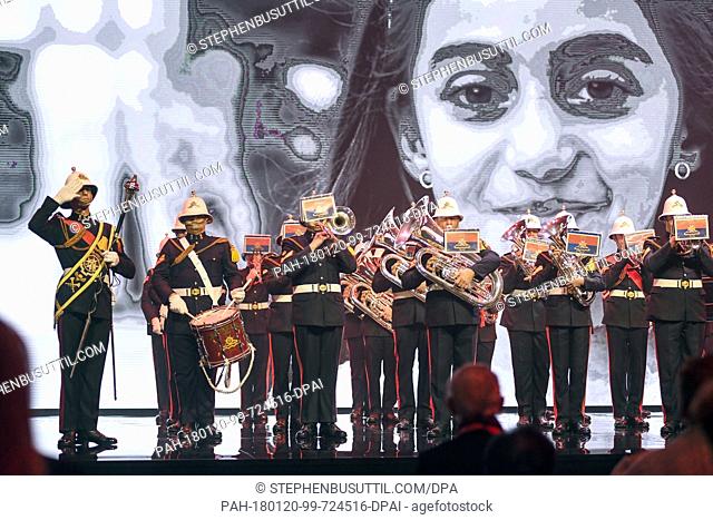 Musicians of the Armed Forces of Malta (AFM) playing at the MCC conference centre during the official opening of Valletta as the European Capital of Culture...