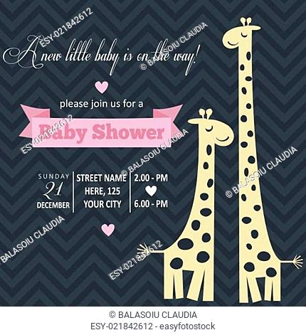 Baby girl invitation for baby shower