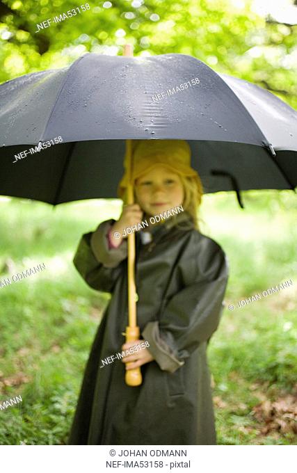 A little girl in the rain, Sweden