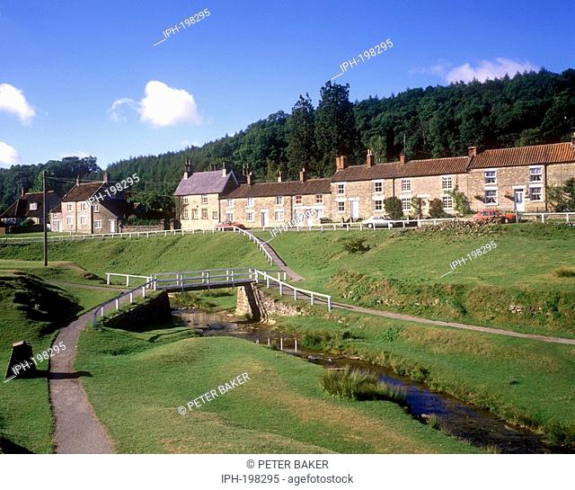 The typical Yorkshire Moors village of Hutton-Le-Hole