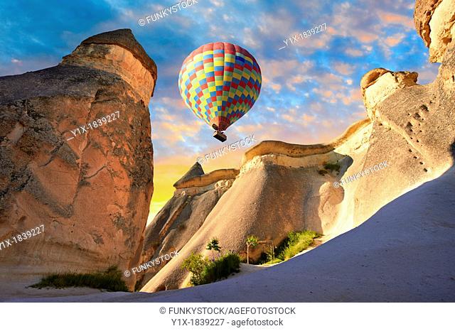 Hot Air Baloons near Zelve , Cappadocia Turkey