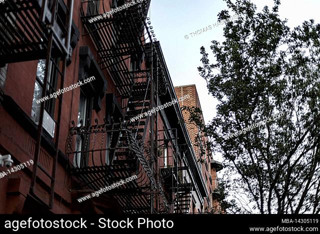 CHELSEA, New York City, NY, USA, Fire ladder