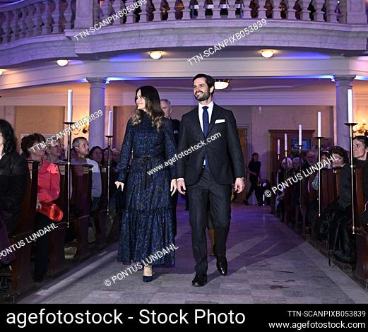 Prince Carl Philip and Princess Sofia attend the Christmas concert ""Jul i Vasatan"" in Gustav Vasa Church in Stockholm, Sweden 21 December 2022