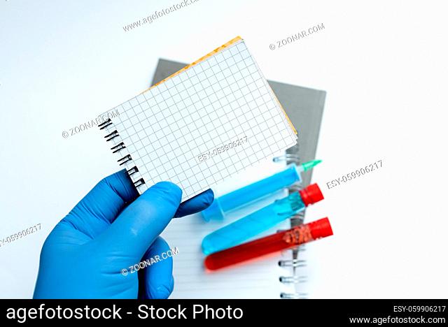 Writing Important Medical Notes Laboratory Testing Of New Virus Medicine