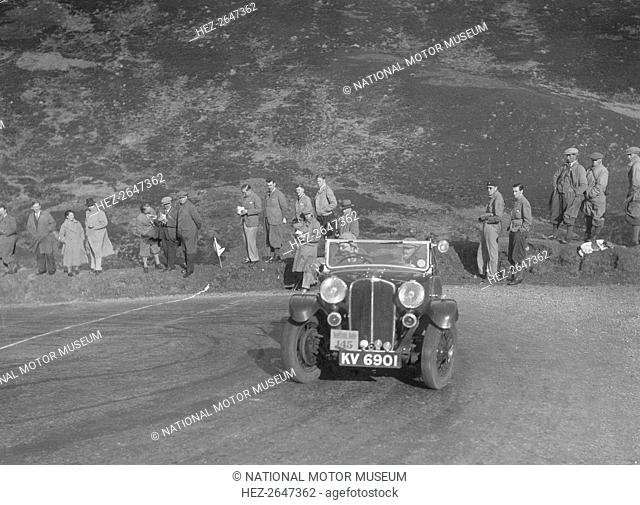 Triumph Gloria of Mrs M Montague-Johnstone, RSAC Scottish Rally, Devil's Elbow, Glenshee, 1934. Artist: Bill Brunell