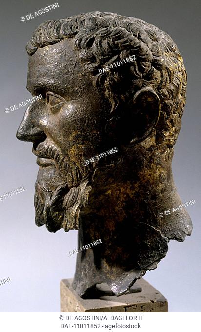 Portrait of Emperor Septimius Severus. Roman Civilisation, 2nd-3rd century.  Brescia, Museo Civico Dell'Età Romana E Tempio Capitolino (Archaeological Museum)