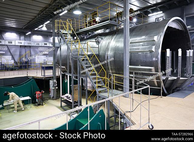 RUSSIA, ROSTOV-ON-DON REGION - FEBRUARY 8, 2023: A view shows a pipe bending and reactor stuffing site at the Atommash plant in Volgodonsk