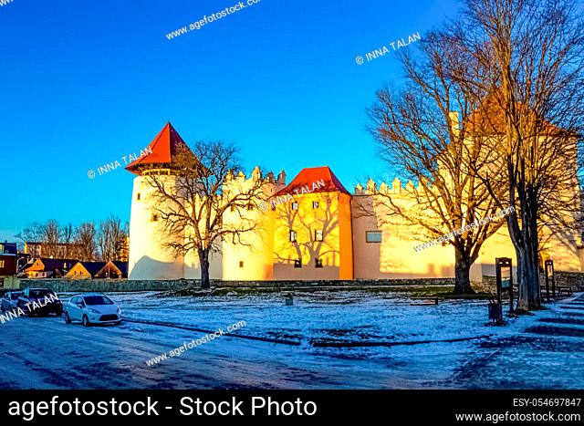 The old Castle at Kezmarok, Slovakia, a small town in Spis region, Poprad river