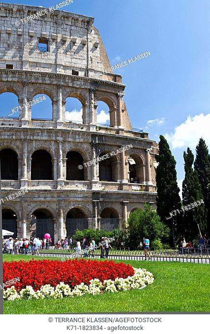 The Roman Coliseum in Rome, Italy