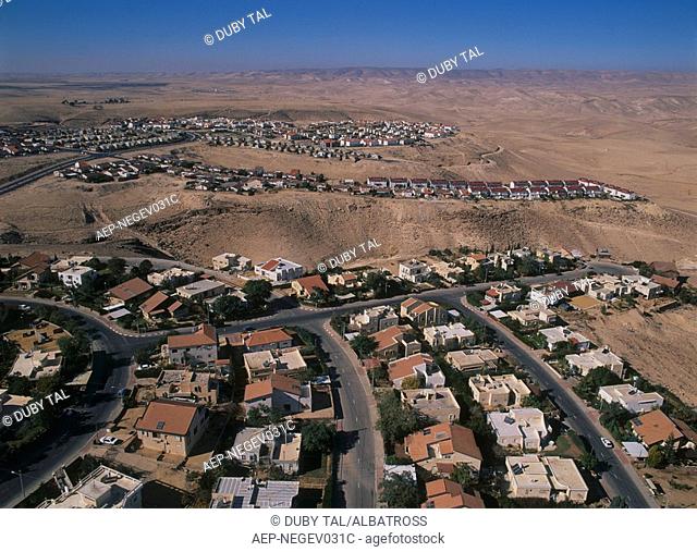 Aerial photograph of the town of Arad in the northern Negev desert