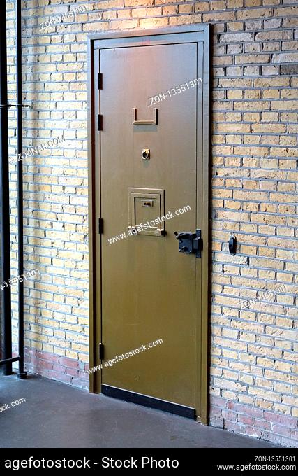 Jail cell door in an old dutch prison