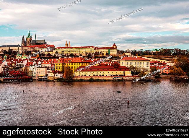 Panoramic view of the old town of Prague