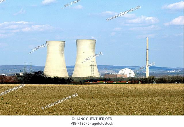 GERMANY, GRAFENRHEINFELD, 1.4.2008, The Grafenrheinfeld Nuclear Power Plant (Kernkraftwerk Grafenrheinfeld) is located near Grafenrheinfeld