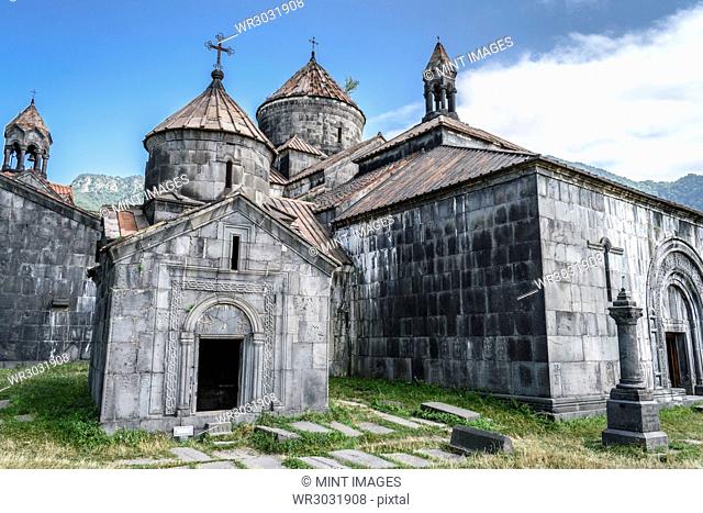 Exterior view of the medieval Haghpat Monastery, Haghpat, Armenia