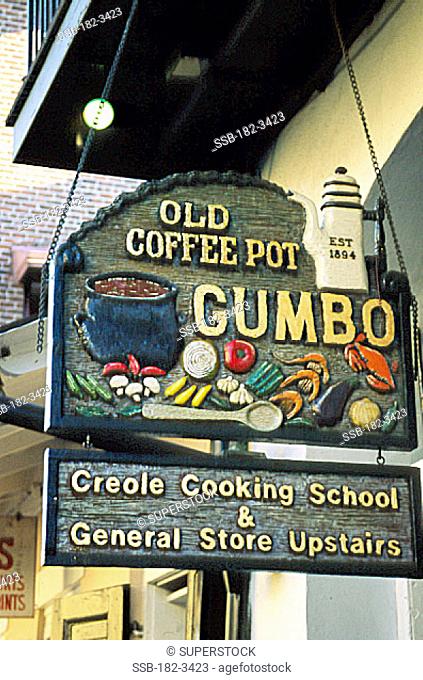 Old Coffee Pot Gumbo StoreFrench QuarterNew OrleansLouisiana, USA