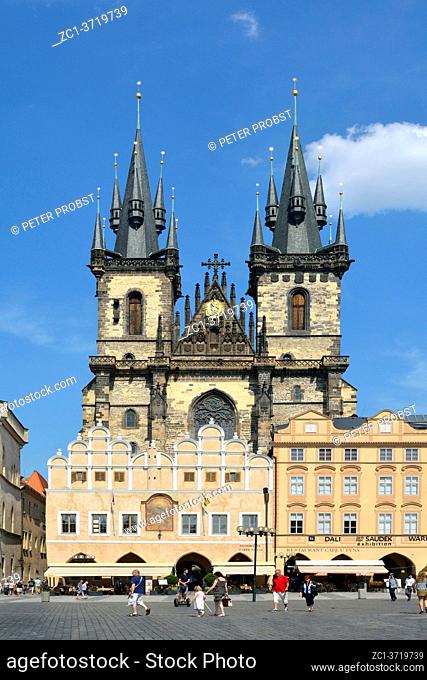 Church of Our Lady before Tyn at the Old Town Square of Prague - Chzech Republic